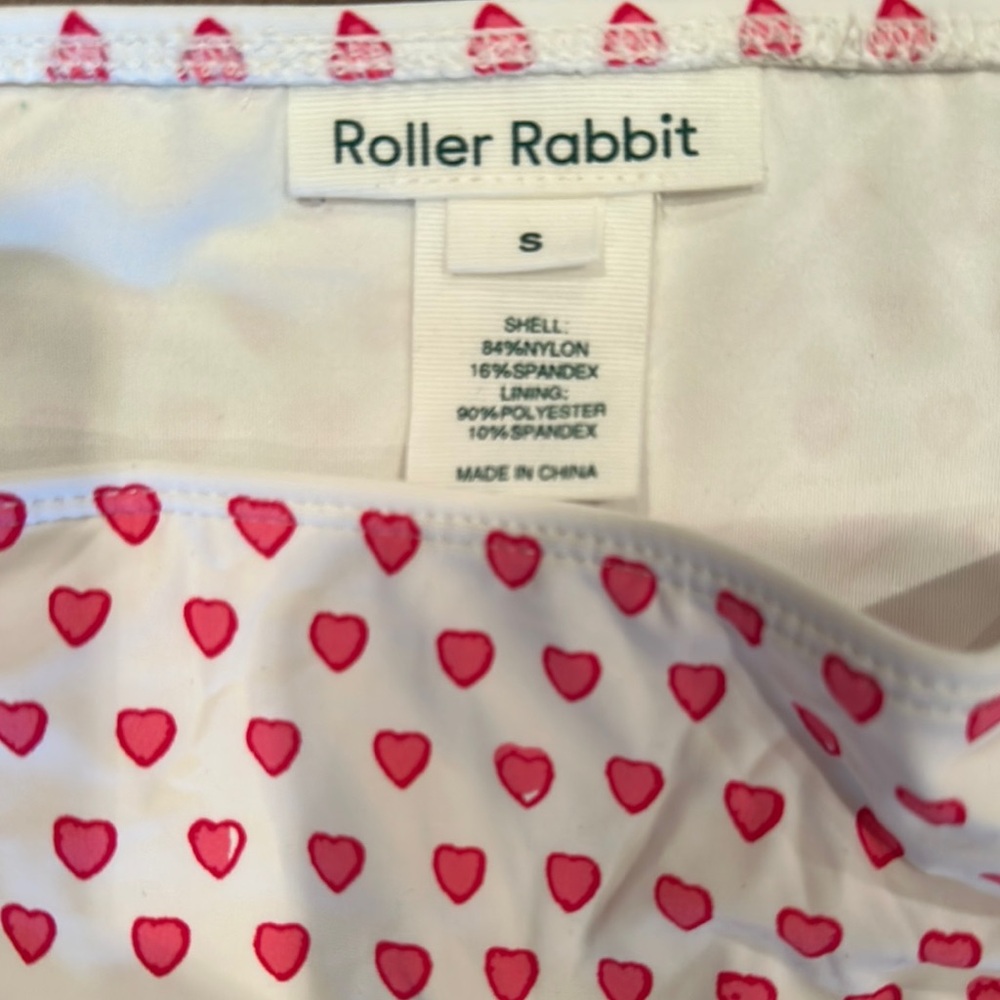 Roller Rabbit White Garment with Pink Hearts